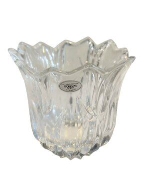 Gorham Lead Crystal Tulip-Shaped Votive Candle Holder 3.5" x 4" Made In Germany